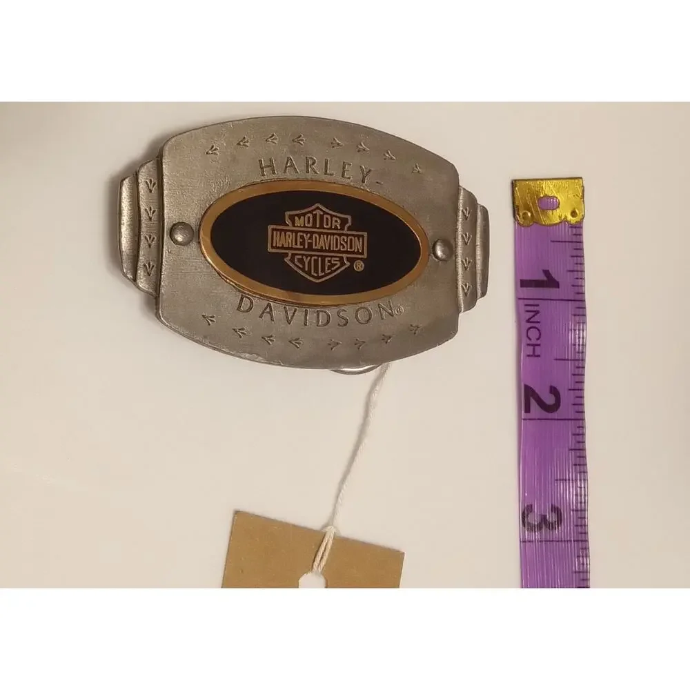 Vintage 98 Harley Davidson The Western Spirit Belt Buckle Pewter Bar & Shield
